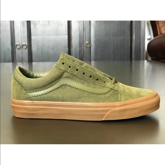 Vans Women’s Old Skool Canvas and Leather Shoes - Picture 2 of 8